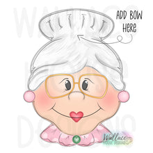 Load image into Gallery viewer, Mrs Claus with Glasses JPEG