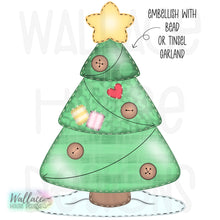 Load image into Gallery viewer, Quilted Christmas Tree Printable Template
