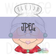 Load image into Gallery viewer, Mrs Claus with Glasses JPEG