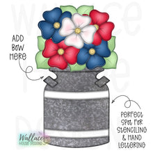 Load image into Gallery viewer, Patriotic Floral Milk Jug JPEG