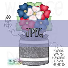 Load image into Gallery viewer, Patriotic Floral Milk Jug JPEG