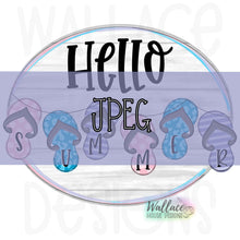 Load image into Gallery viewer, Hello Summer Flip Flop Frame JPEG
