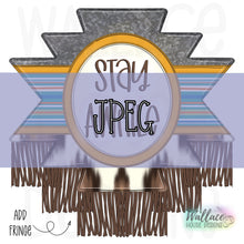 Load image into Gallery viewer, Aztec Stay Awhile Frame JPEG