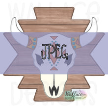Load image into Gallery viewer, Aztec Bull Skull JPEG