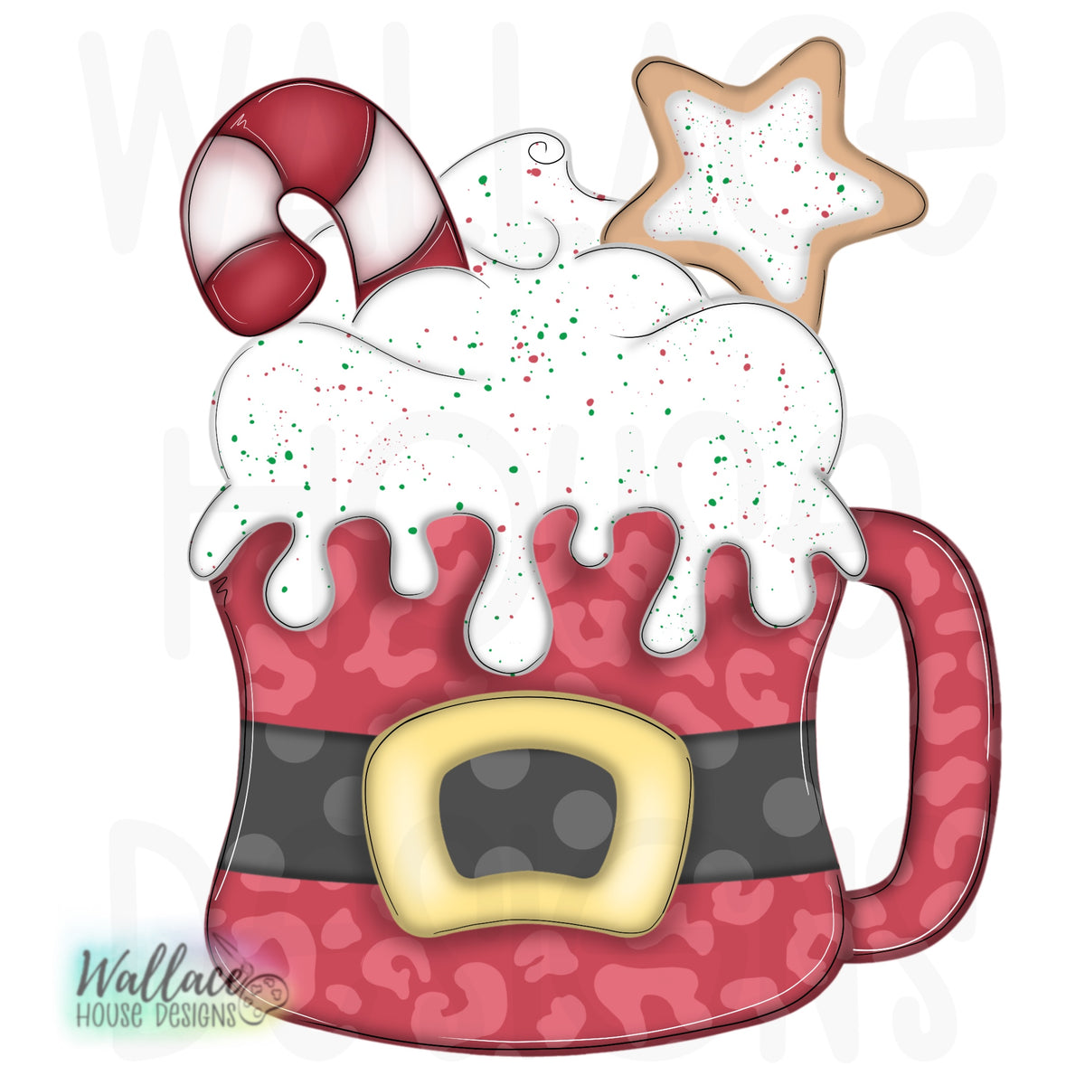 Santas Cookies Mug Printable Template – wallacehousedesigns