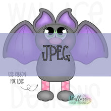 Load image into Gallery viewer, Hangin Bat Ribbon Feet JPEG