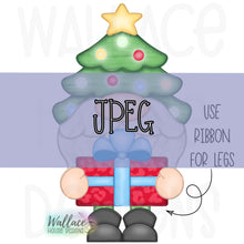 Load image into Gallery viewer, Christmas Tree Gnome Ribbon Legs JPEG