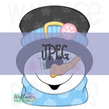 Load image into Gallery viewer, Jolly Winter Snowman Face JPEG