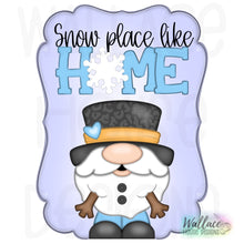 Load image into Gallery viewer, Snow Place Like Home Snowman Gnome Frame JPEG