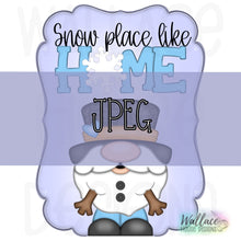 Load image into Gallery viewer, Snow Place Like Home Snowman Gnome Frame JPEG