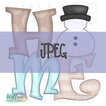 Load image into Gallery viewer, HOME Snowman Frame JPEG