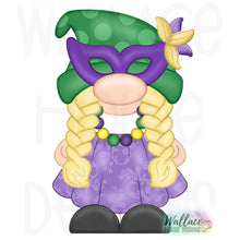Load image into Gallery viewer, Mardi Gras Mask Gnomette Girl JPEG