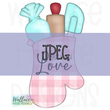 Load image into Gallery viewer, Made With Love Baking Oven Mitt JPEG