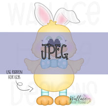 Load image into Gallery viewer, Easter Bunny Chick Ribbon Legs JPEG