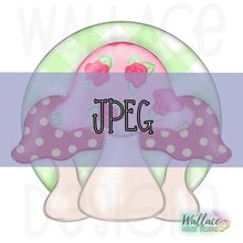 Load image into Gallery viewer, Toadstool Trio Round Frame JPEG