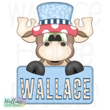 Load image into Gallery viewer, Patriotic Moose Top Hat JPEG