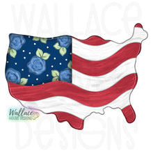Load image into Gallery viewer, Floral America Silhouette JPEG