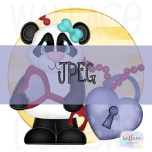 Load image into Gallery viewer, Valentines Lock and Key Panda JPEG