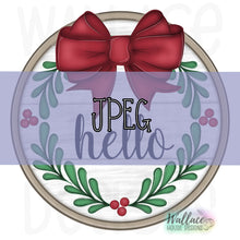 Load image into Gallery viewer, Topped With A Bow Winter Wreath JPEG