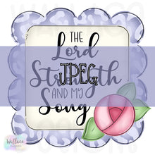 Load image into Gallery viewer, Strength and Song Scalloped Frame JPEG