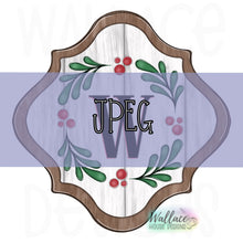 Load image into Gallery viewer, Holiday Laurel Frame JPEG