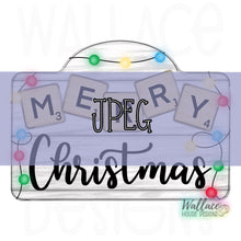 Load image into Gallery viewer, Merry Christmas Scrabble Tiles Frame JPEG