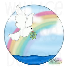 Load image into Gallery viewer, Rainbow Dove Round JPEG