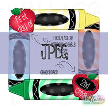 Load image into Gallery viewer, Back to school Crayon First Last Day Frame JPEG