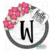 Load image into Gallery viewer, Hello Spring Monogram Floral Round JPEG