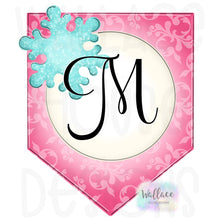 Load image into Gallery viewer, Snowflake Monogram Banner JPEG