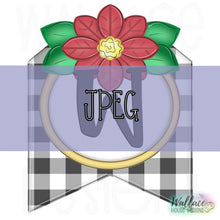 Load image into Gallery viewer, Poinsettia Banner Monogram JPEG