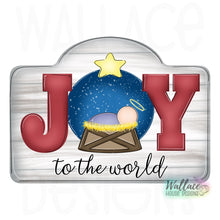 Load image into Gallery viewer, Joy to the World Manger Frame JPEG