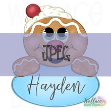 Load image into Gallery viewer, Gingerbread Boy Oval JPEG
