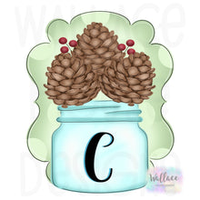 Load image into Gallery viewer, Pinecone Mason Jar JPEG