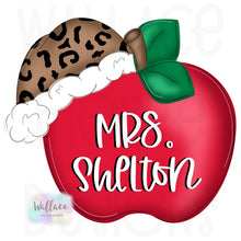 Load image into Gallery viewer, Santa Hat Christmas Apple Printable Template