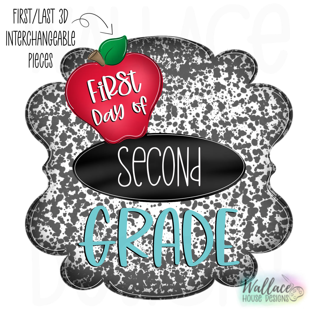 First Last Day of School Composition Notebook Frame Printable Template