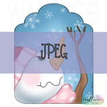 Load image into Gallery viewer, Winter Snowman Tag JPEG