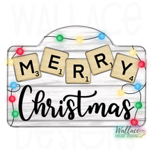 Load image into Gallery viewer, Merry Christmas Scrabble Tiles Frame JPEG