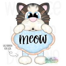 Load image into Gallery viewer, Meow Kitty Cat Ribbon Legs JPEG