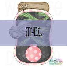 Load image into Gallery viewer, Jingle Bells Mason Jar Ornament JPEG