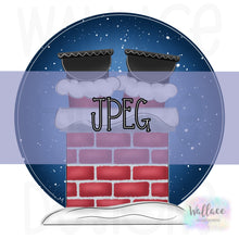 Load image into Gallery viewer, Santas Stuck Chimney Round JPEG