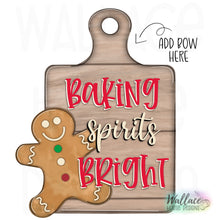 Load image into Gallery viewer, Baking Spirits Bright Gingerbread Man Cutting Board JPEG