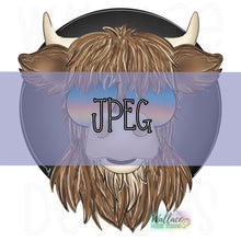 Load image into Gallery viewer, Shady Highland Cow JPEG