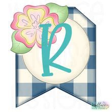 Load image into Gallery viewer, Funky Flower Tag Monogram Frame JPEG