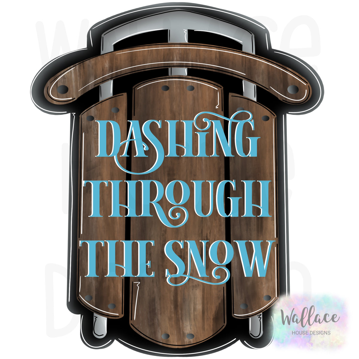 Dashing Through the Snow Sled Printable Template – wallacehousedesigns