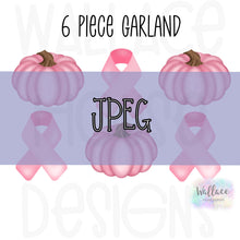 Load image into Gallery viewer, Pink October 6 Piece Garland JPEG
