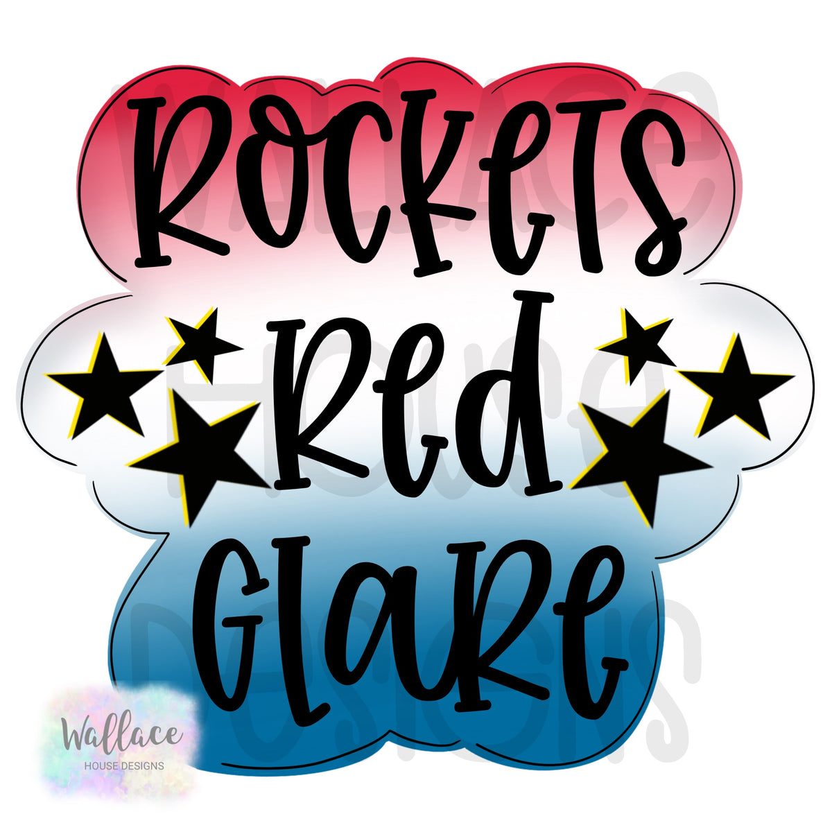 Rockets Red Glare Printable Template – wallacehousedesigns