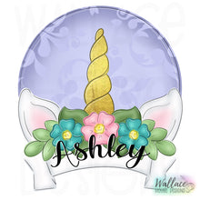 Load image into Gallery viewer, Floral Unicorn Crown Banner JPEG