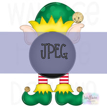 Load image into Gallery viewer, Elf Monogram Ribbon Feet JPEG 2 pc