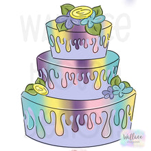 Load image into Gallery viewer, Floral Birthday Cake Printable Template
